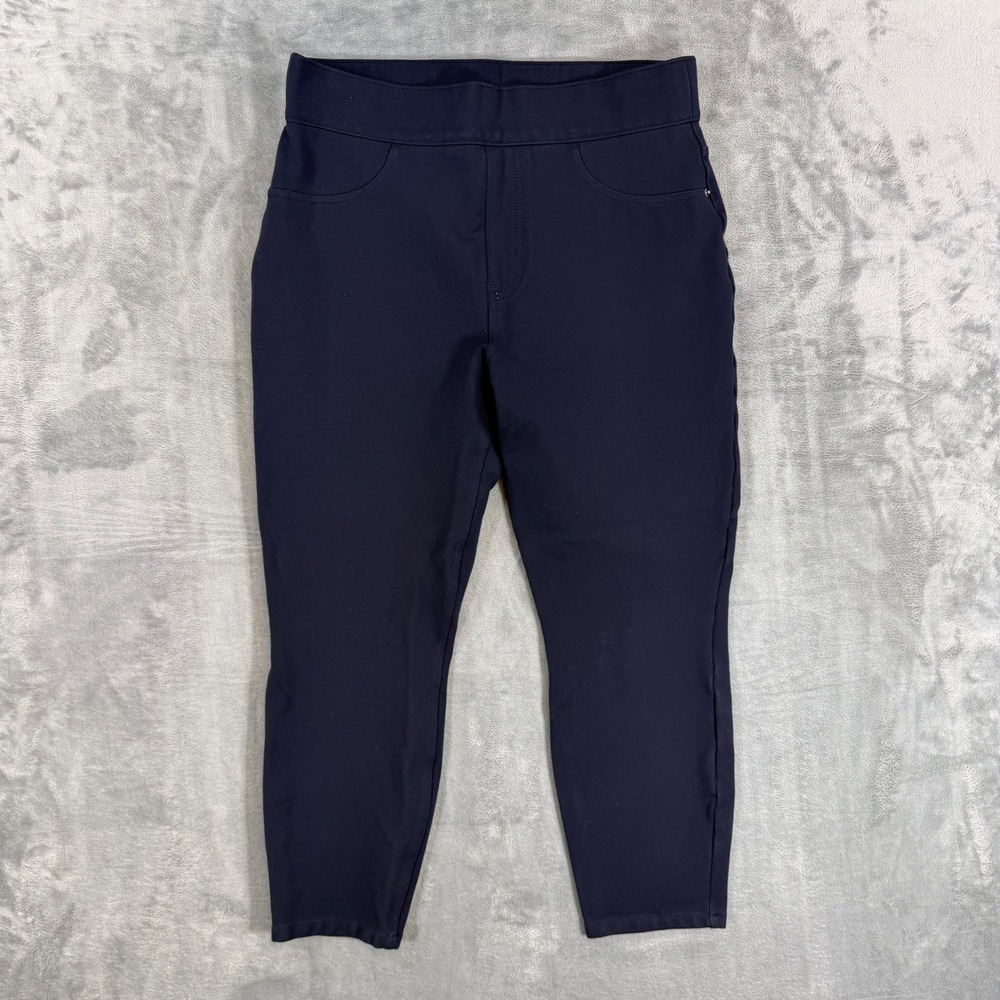 Spanx The Perfect Pant Ankle Leggings Women's Medium Petite Dark Blue Black Pant